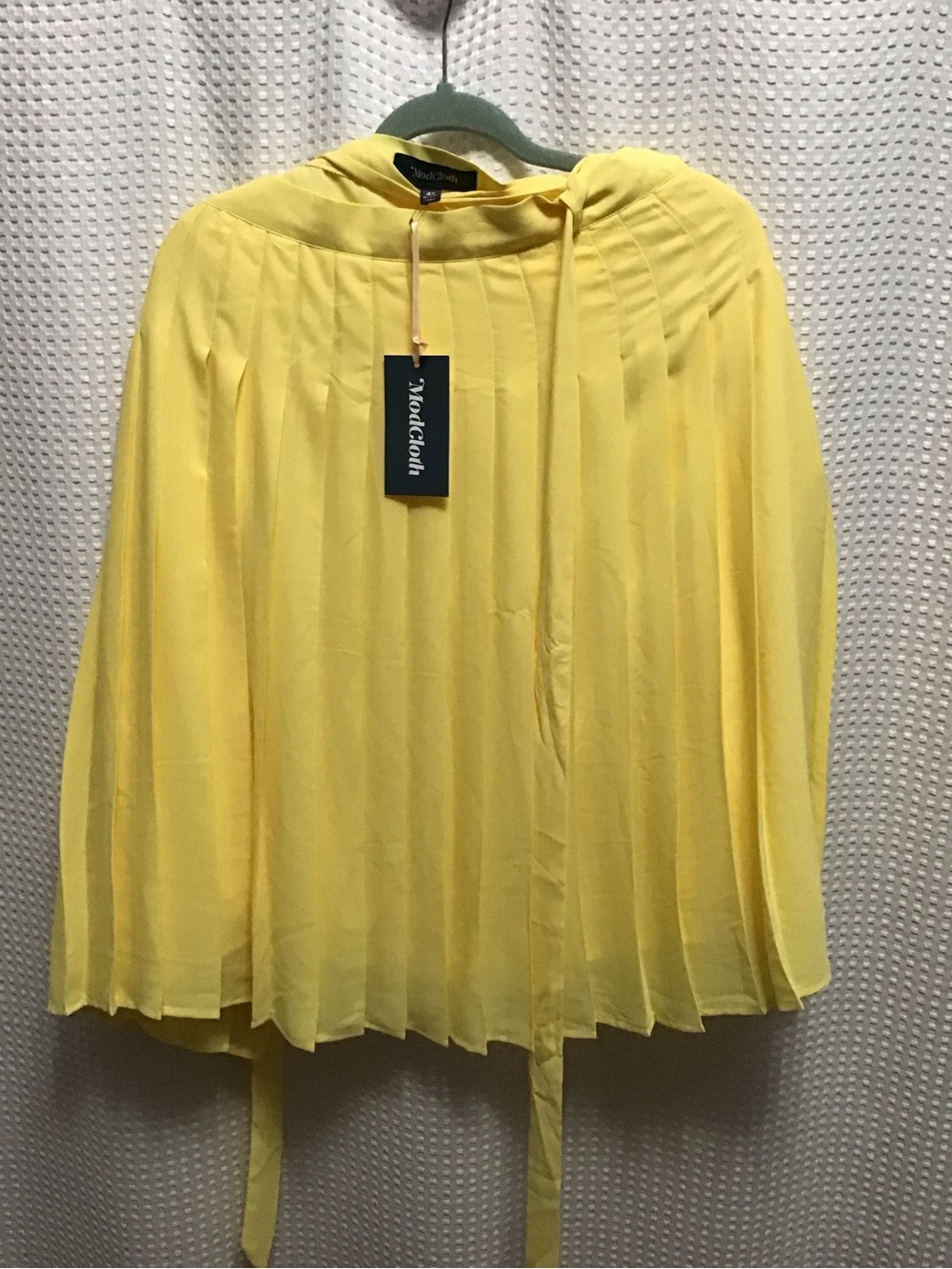 Modcloth Sunny Yellow Pleated Skater Skirt